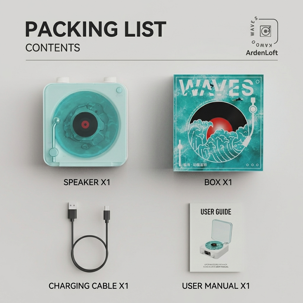 Retro White Noise Bluetooth Speaker - Sleep Sound Machine with LED Light & 360° Surround Sound